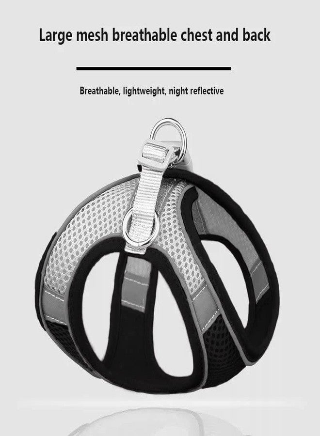 Nasula Adjustable Mesh Vest Dog Harness Pet Chest Strap for Running Walking Outdoor Harness for pet Dog & Cat (Small, Black) - Image 4